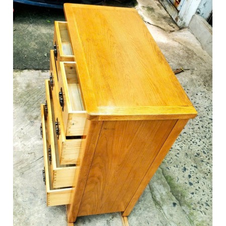 PPS Oak3 : Tủ Gỗ Sồi 3+2 Ngăn Kéo Đứng